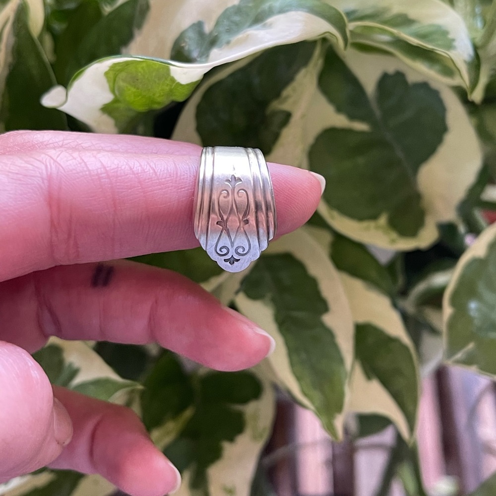HANDMADE, RECYCLED SPOON RING - Picture 2 of 2